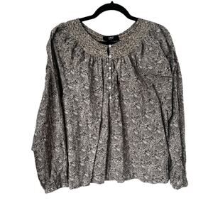ABLE Cotton peasant blouse brown‎
